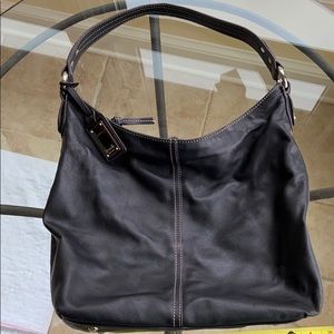 Tignanello black leather shoulder bag